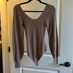 Abercrombie Brown Sweater Bodysuit